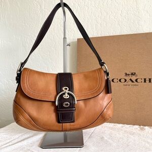 Coach Soho Flap Shoulder Bag – Camel & Brown Leather Y2K F10910